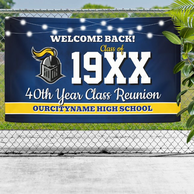 School Colors Class Reunion Welcome Banner (Von Creator hochgeladen)