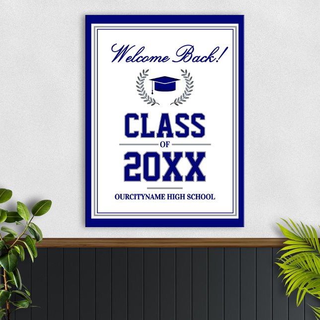 School Colors Class Reunion Welcome Poster (Von Creator hochgeladen)
