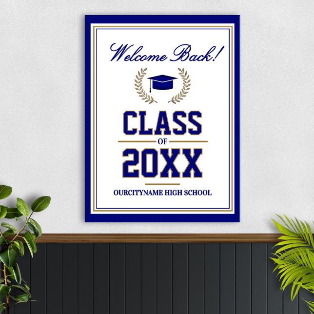 School Colors Class Reunion Welcome Poster (Von Creator hochgeladen)
