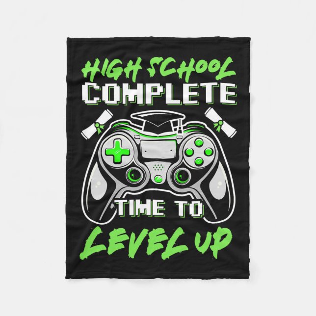School Complete Gaming Apparel Gaming Shirt Funny Fleecedecke (Vorderseite)