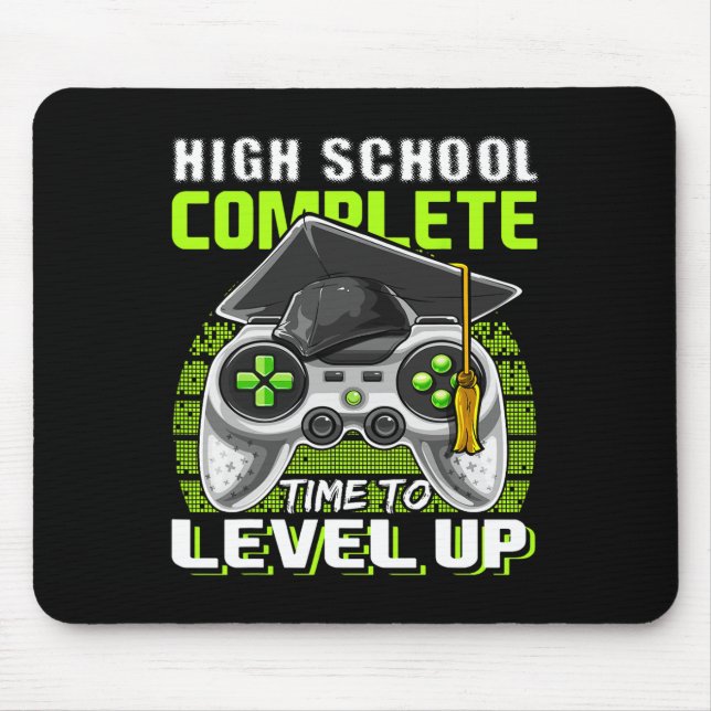 School Complete Video Game Senior Abschluss Gift Mousepad (Vorne)