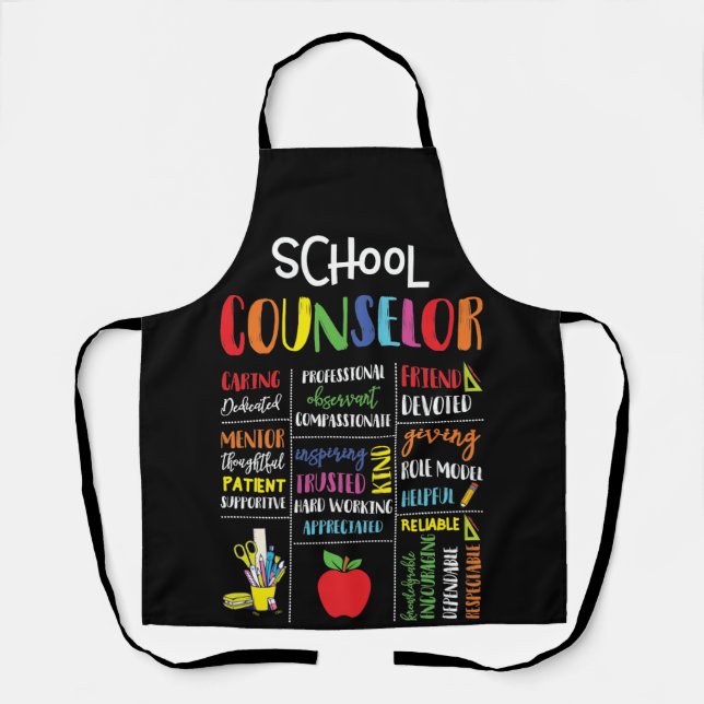 School Counselor Caring Dedicated Friend Devoted Schürze (Vorderseite)