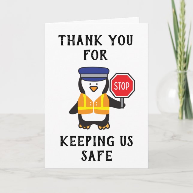 School Crossing Guard Thank You Karte (Vorderseite)