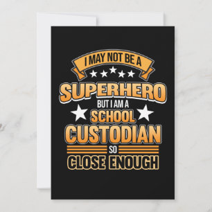 School Custodian Hero Caretaker Janitor Appreciati Dankeskarte