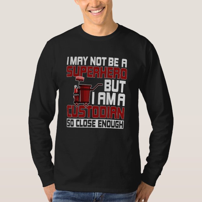 School Custodian     Janitor Cleaning Custodial T-Shirt (Vorderseite)