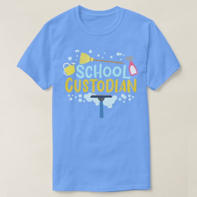 School Custodian Janitor T-Shirt (Design vorne)