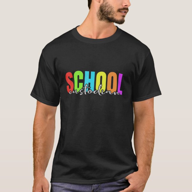 School Custodian   Janitor T-Shirt (Vorderseite)