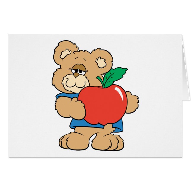 School Days Apple Teddy Bär (Vorderseite (Horizontal))