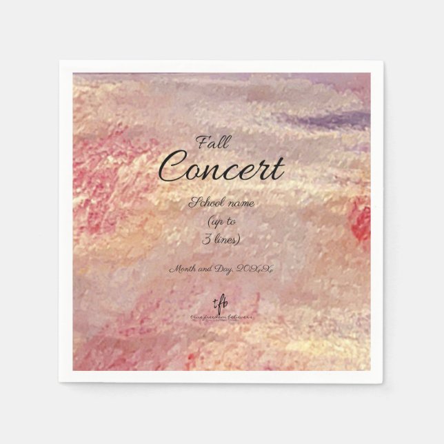 School Fall Concert I Personalisiert Serviette (Vorderseite)