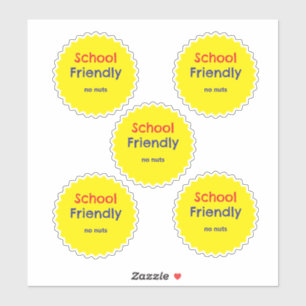 School Friendly No Nuts Allergen Aufkleber