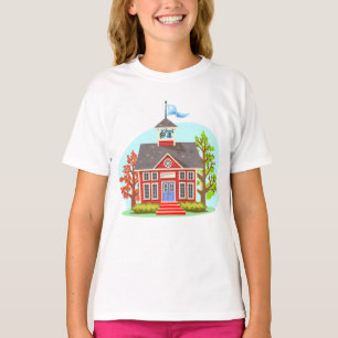 School Gebäude Girls T - Shirt