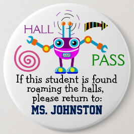 School Hall Pass / Robot - SRF Button