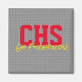 School INITIALS Sportteam NAME Fan Fun Magnet