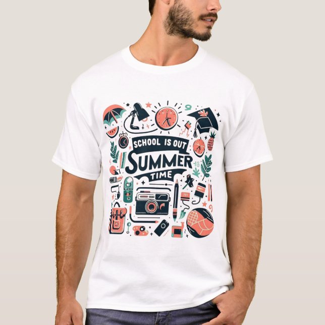School Is Out - Summer Time Fun T-Shirt (Vorderseite)