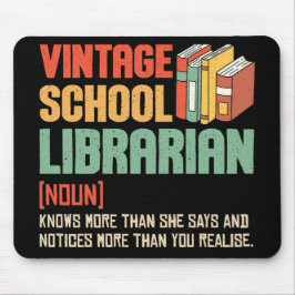 School Librarian Pronunciation Funny Mousepad