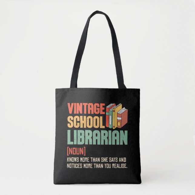School Librarian Pronunciation Funny Tasche (Vorderseite)