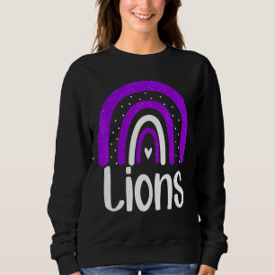 School Lions Mascot Rainbow Lion Sports Spirit Sweatshirt