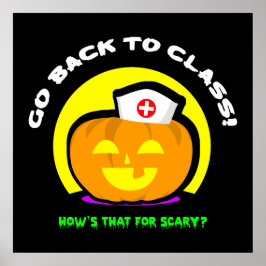 School Nurie Halloween Poster