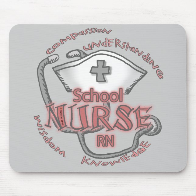 School Nurse Axiom individuelle Name Mouse Pad Mousepad (Vorne)