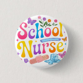 School Nurse Button