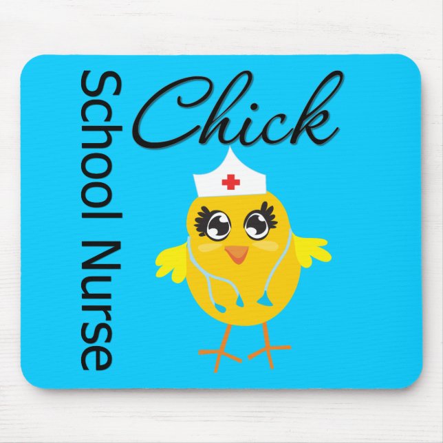 School Nurse Chick v1 Mousepad (Vorne)