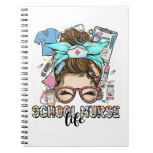 School Nurse Life Messy Bun Notizblock
