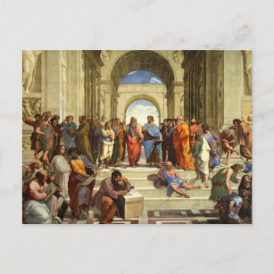 School Of Athens Painting Postkarte