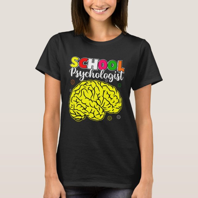 School Psychologist Psychology Teacher Student Gra T-Shirt (Vorderseite)