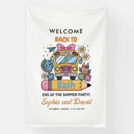 School’s Back Bash! Editable End of Summer Party  Banner