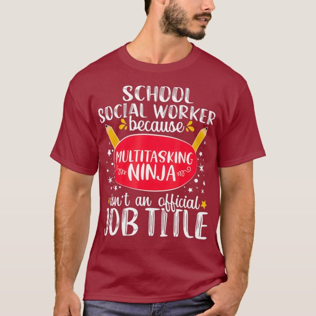 School Social Worker Multitasking T-Shirt (Vorderseite)
