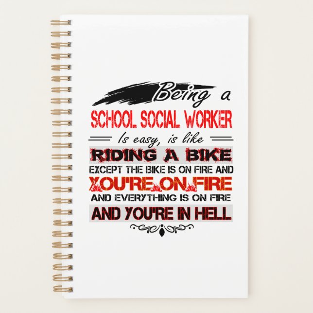 School Social Worker Planner Drôle cadeau pour les (Devant)