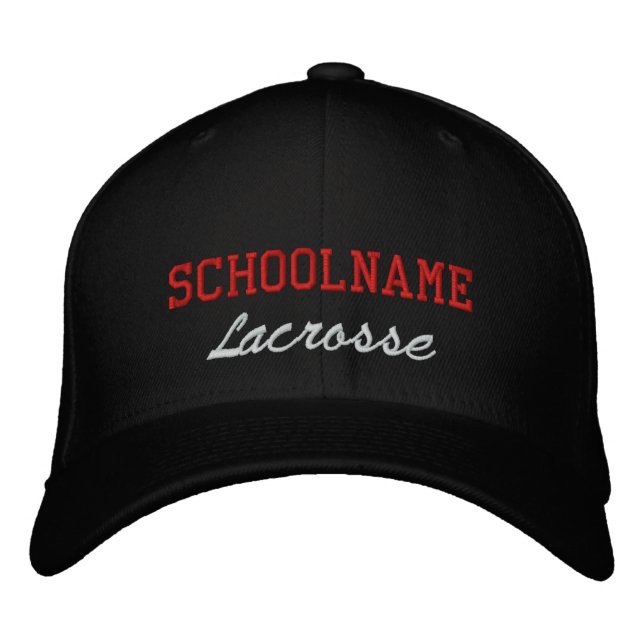 School Spirit Lacrosse - bestickter Hut (Vorderseite)