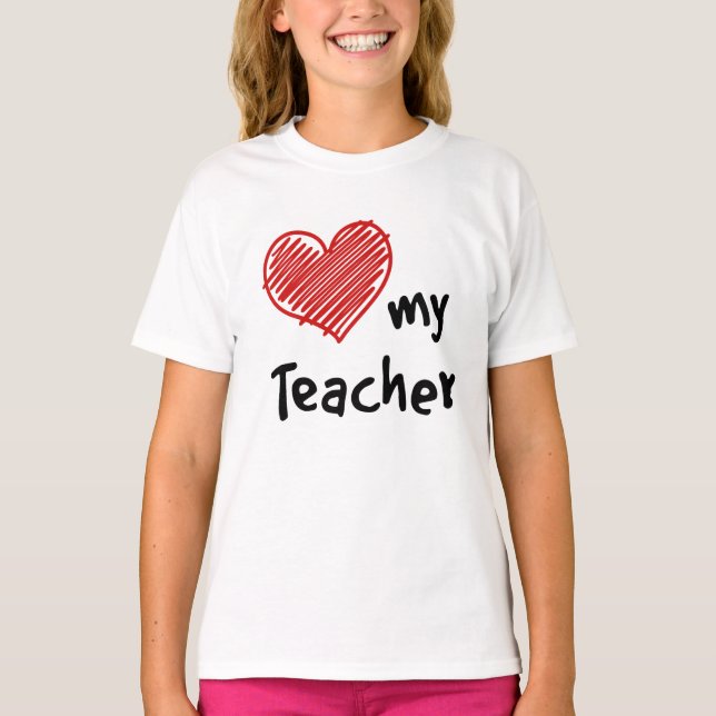 School Spirit Liebe Mein Lehrer T-Shirt (Vorderseite)