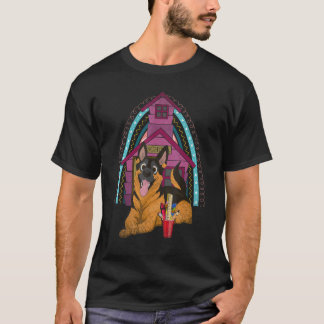 School Student Dog Cute Pet Dog Owner German Shep T-Shirt