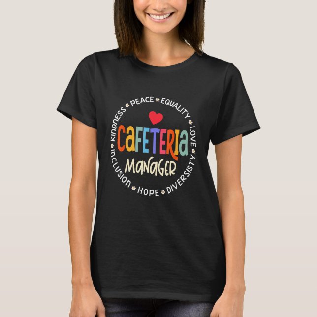 School Support Team Matching Cafeteria Manager Squ T-Shirt (Vorderseite)