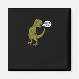 School Sux Funny Dinosaur T Rex Illustration Gesch Magnet