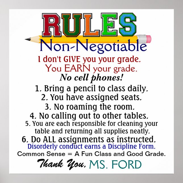 School Teacher's Poster - SRF (Vorne)