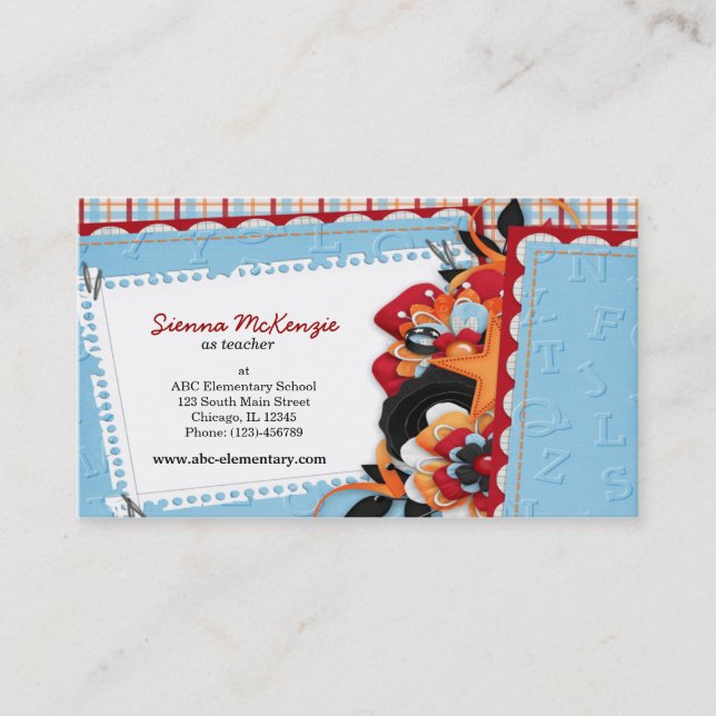 School Visitenkarte (Vorderseite)