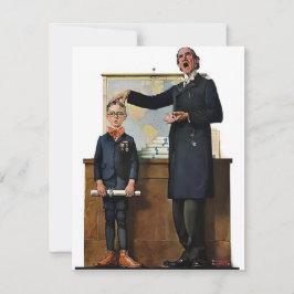 Schoolmaster - Norman Rockwell Feiertagskarte