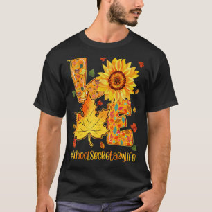 Schoolsecretarylife Liebe Herbst Happy Hall T-Shirt