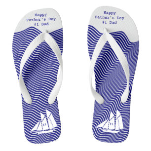 Schooner auf schrulliger Marine/Weiß bewegt - Flip Flops