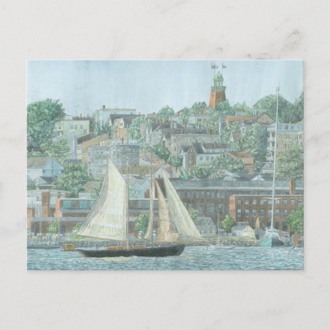 Schooner in Casco Bay Postkarte (Vorderseite)