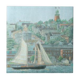 Schooner in der Casco Bay Fliese
