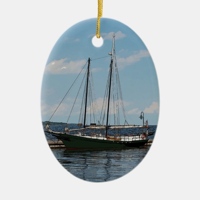 Schooner Keramik Ornament (Vorne)