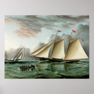 Schooner Mohawk von Sandy Hook Lighthouse Poster