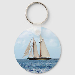 Schooner Sailboat in der BVI Schlüsselanhänger
