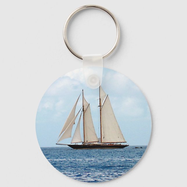 Schooner Sailboat in der BVI Schlüsselanhänger (Vorderseite)
