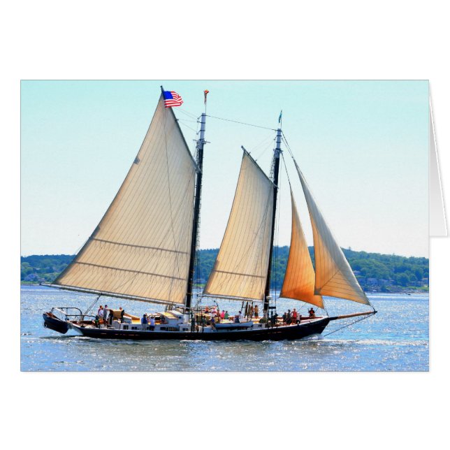 Schooner segelte von Maine ab (Vorderseite (Horizontal))