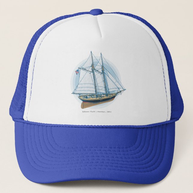 Schooner-Yacht "Amerika", 1851 Truckerkappe (Vorderseite)