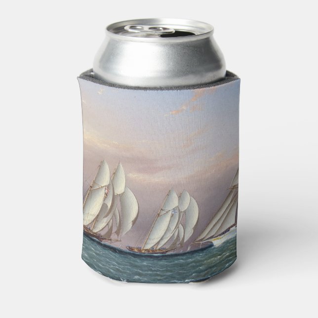 Schooners Dreadnought und Columbia 1870 Dosenkühler (Kanne Rückseite)